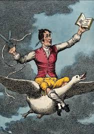 A Poetical Taylor On His Pegasus Wellcome Library Cc By Nc Caricature Illustration Wellcome Collection