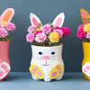 Plastic bottle flower pot decoration ideas. 1