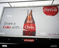 Coca Cola Advert With Your Name On It Stock Photo Alamy