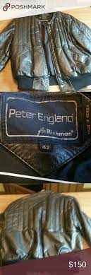 Vintage 1980 S Peter England Black Leather Jacket Black Leather Jacket Black Leather Leather Jacket