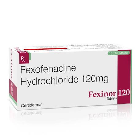 Fexofenadine 120mg Fexinor 120 skin rashes tablets| Certiderma
