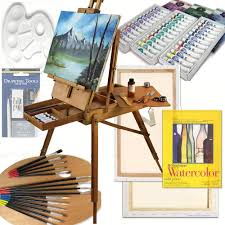 Hardwood French Easel Paints Canvases Brush Sets Drawing Supplies And More Art Easel Easel Painting Drawing Supplies