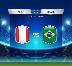 Ver peru vs brasil en vivo y gratis por internet. Premium Vector Peru Vs Brazil Scoreboard Broadcast Football Copa America