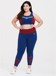 Her Universe Captain Marvel Crop Active Legging Marvel Clothes Captain Marvel Universe Clothing