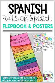 Spanish Parts Of Speech Flip Book Posters Bundle Video Video En 2020 Tecnicas De Lectura Tecnicas De Ensenanza Actividades De Aprendizaje Preescolares