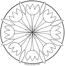 Frühlings Mandala Für Kinder Ab 6 Mit Tulpen