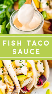 This creamy white sauce is enhanced with chipotle and lime, making it the best topping for all your tacos. The Best Ever Fish Taco Sauce Recipe Sugar Soul Fisch Taco Fisch Tacos Rezepte
