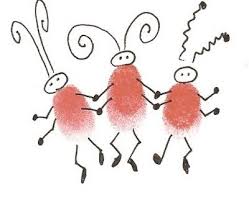 Thumbprint Art Love Bugs Thumbprint Art Fingerprint Crafts Footprint Art