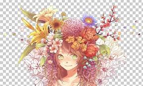 Check out our anime patterns selection for the very best in unique or custom, handmade pieces from our patterns shops. Floral Design Flower Anime Mangaka Png Clipart Anime Anime News Network Art Blossom Brown Hair Free