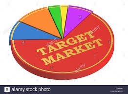 Target Market Concept With Pie Chart 3d Rendering Isolated