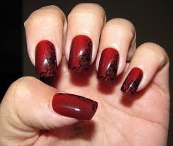 Black And Red Design Nails Pin By Teresa Ann On Wedding Stuff Red Nail Designs Wedding Nails Design Red Nails