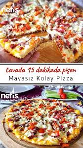tavada mayasiz 15 dakikada pisen kolay pizza tarifi nasil yapilir 1 983 kisinin defterindeki bu tarifin resimli an yemek tarifleri yemek vegan yemek tarifleri