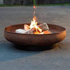 Red Ember Sechee Large Round Iron Wood Burning Fire Pit Outdoor Fire Pit Designs Large Fire Pit Iron Fire Pit