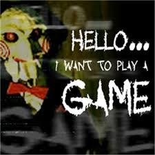 I Want To Play A Game Saw Google Search Funny Horror Horror Movie Scenes Jigsaw Movie