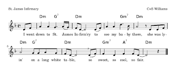 St James Infirmary I Went Down To St James Infirmary James Songs Sheet Music