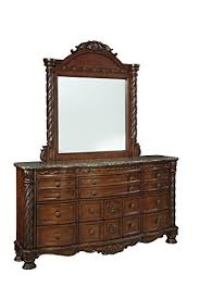 Sleep like royalty with the north shore 5 piece bedroom set from the north shore collection by ashley furniture. North Shore 6 Pc Bedroom Set E King Sleigh Bed Dresser Mirror 2 Nightstand Chest Ashley In Dark Brown Buy Online In El Salvador At Elsalvador Desertcart Com Productid 63598049