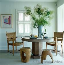 Brad Ford A Limed Oak Circular Dining Table With Retro Chairs And African Style S Round Dining Table Modern Circular Dining Table Interior Design Living Room