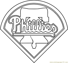 Carolina panthers logo coloring page + logo with a sample; Philadelphia Phillies Logo Coloring Page For Kids Free Mlb Printable Coloring Pages Online For Kids Coloringpages101 Com Coloring Pages For Kids