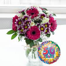 Think of her/his favorite flowers. Fifty Fabulous Birthday Celebration 50th Birthday Surprise By Handy Flowers