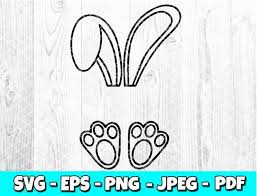 Easter bunny footprint template archives. Pin On Svg Files