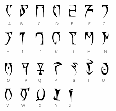 The Daedric Alphabet Alphabet Symbols Alphabet Lettering