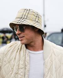 British Summer Brad Pitt in Burberry at Silverstone