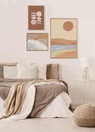 Beige Wall Set Set Of 3 Prints Mid Century Print Boho Decor Set Line Art Print Art Set Prints Minimalist Decor Abstract Wall Art In 2020 Beige Walls Bedroom Beige Walls