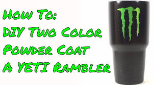 diy two color powder coated yeti