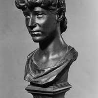 Bronze portrait bust of a man