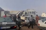 نتیجه تصویری برای تصادف زنجیره ای بهبهان