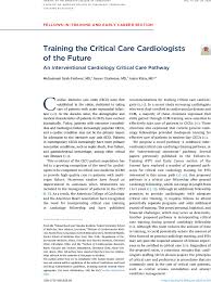 Check spelling or type a new query. Training The Critical Care Cardiologists Of The Future An Interventional Cardiology Critical Care Pathway Journal Of The American College Of Cardiology