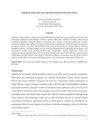 Isu sosioekonomi pada awal kemerdekaan by ahlam alauddin. Pdf Radikalisme Melayu Mendepani Politik Malaysia