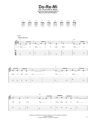 Download and print free guitar sheet music (notation and tab) and guitar lead sheets format:pdf | makingmusicfun.net. Do Re Mi From The Sound Of Music Easy Guitar Tab Sheet Music