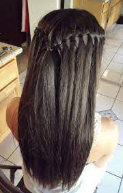 Waterfall Braid For Long Straight Black Hair My Hair Pepino Fashion Straight Prom Hair Long Straight Black Hair Hair Styles