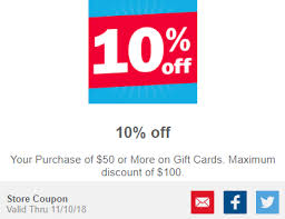 This offer is provided by meijer and its terms may change at any time without notice. Meijer 10 Off Third Party Gift Cards Max Discount Of 100 Danny The Deal Guru