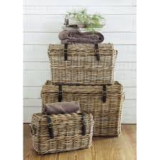 3 Malles En Rotin Kubu L 50 Cm A L 80 Cm Key West Maisons Du Monde Malle En Osier Coffre En Osier Osier