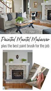 Patty's day mantel with a paint chip canvas. Painted Mantel Makeover At Home With The Barkers