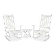 Cape Cod 3 Piece Porch Rocking Chair Set Txs455 1 In 2020 Rocking Chair Set Trex Outdoor Furniture Rocking Chair Porch