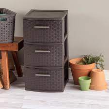 Sold and shipped by spreetail. Sterilite 3 Drawer Weave Tower Espresso Set Of 2 Walmart Com Walmart Com