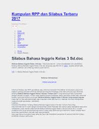 Prota (program tahunan) adalah program tahunan adalah rencana penetapan alokasi waktu satu tahun untuk mencapai tujuan (sk dan kd) yang telah ditetapkan. Silabus Bahasa Inggris Kelas 3 Sd Kumpulan Rpp Dan