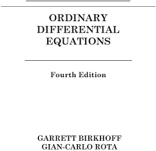 Ordinary Differential Equations