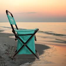 Mini Portable Folding Chair W Built In Cooler Compact Stylish And Easy To Carry Outdoor Chair For Events Pic Outdoor Chairs Folding Chair Camping Accessories