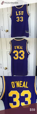 This information might be about you, your preferences or your device. Adidas Throwback Jersey Lsu Shaq O Neal 33 Euc Adidas Shirt Clothes Design Lsu