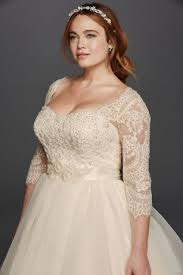 The dress was totally closed enough to the picture. Must Have Monday Oleg Cassini Plus Size Bridal Collection The Pretty Pear Bride Plus Size Bridal Magazine