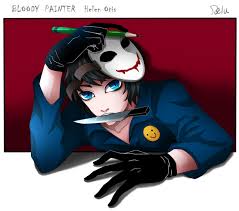 Auf ewig allein sleepless creepypasta. Delucat è¿ªé¹¿ My Creepypasta Bloody Painter Helen Otis Bloody