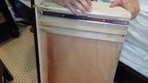 Be sure the screws aren't too long or they'll break through the drawer face. How To Replace A Wooden Drawer Slide With A Metal One