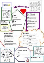 Use this worksheet for your own personal use completely free. All About Me Worksheets