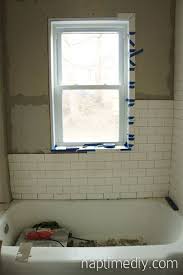 Subway Tile Around A Window Google Search Diy Kitchen Shelves Kitchen Wall Units Window Master