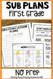 Sub plans 1st grade cookie themed. Emergency No Prep Sub Plans For All Subjects For 1st Grade Elementary Students Including Math Sub Plans Scienc Emergency Sub Plans Substitute Plans Sub Plans