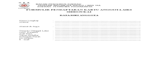 Formulir psb (pendaftaran satri baru) islamic centre bin baz (icbb) 2016/2017 dapat didownload disini. Form Kartu Anggota Doc Document
